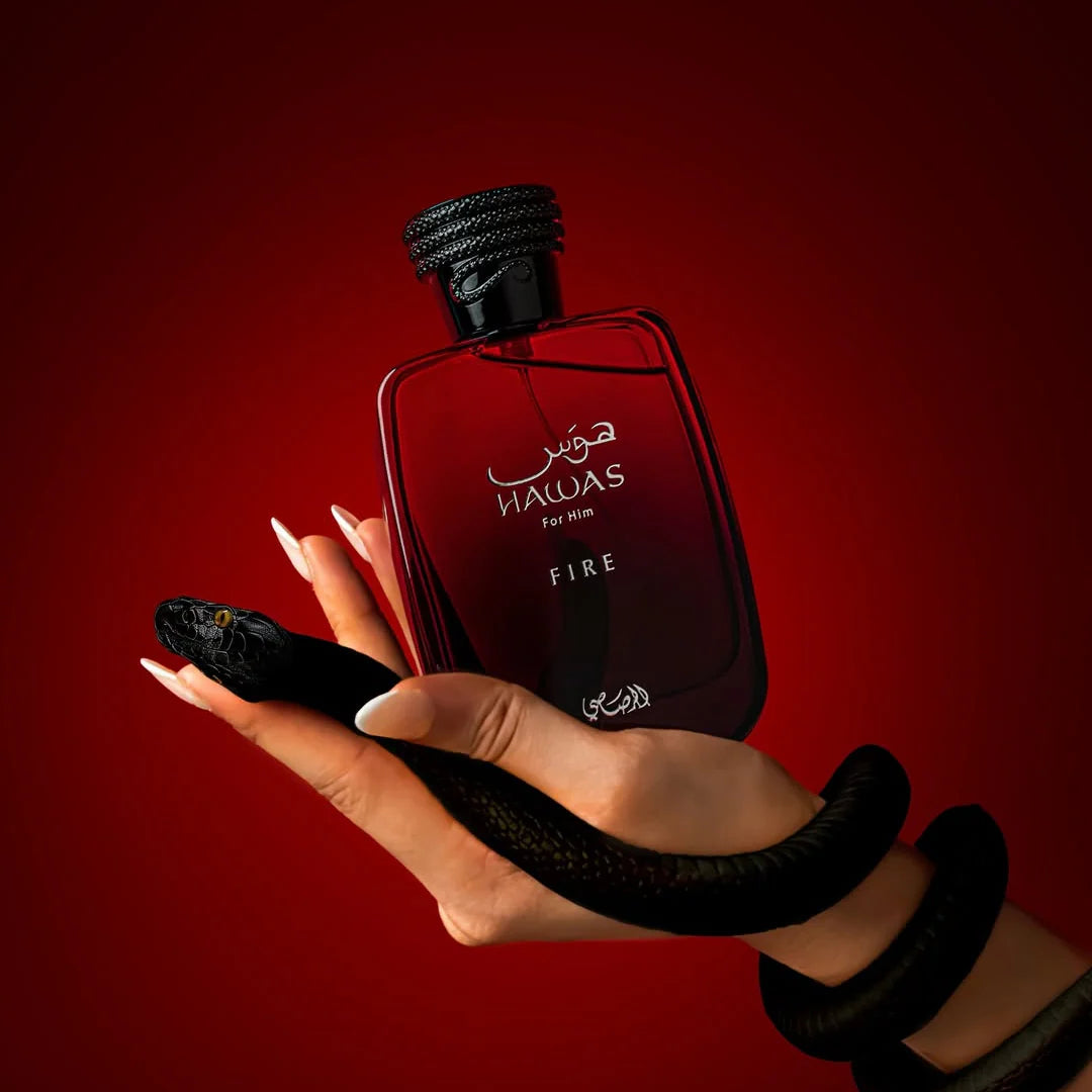 Hawas Fire by Rasasi | Men's Aquatic Amber EDP 100ml | Dubai